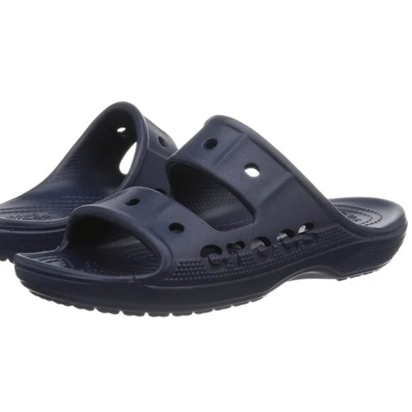 Crocs Unisex Baya Slide Sandals Size M5/W7 Navy - Picture 2 of 5